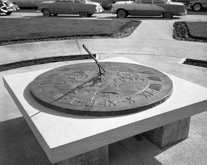1959 Capitol Campus sundial photo.