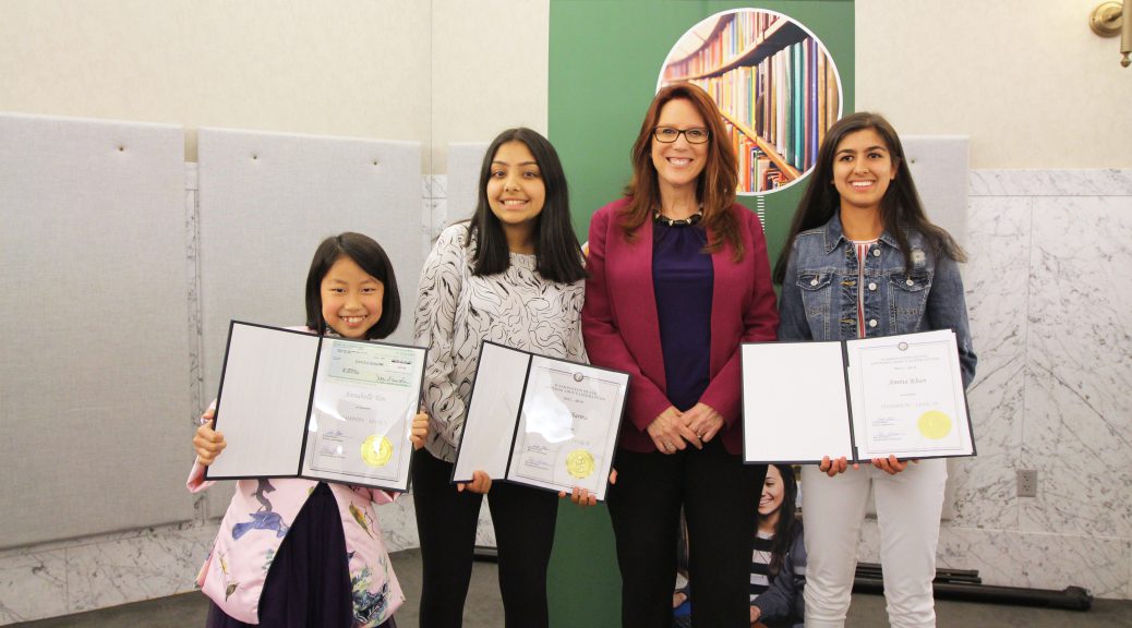 Letters About Literature winners with Sec. Wyman