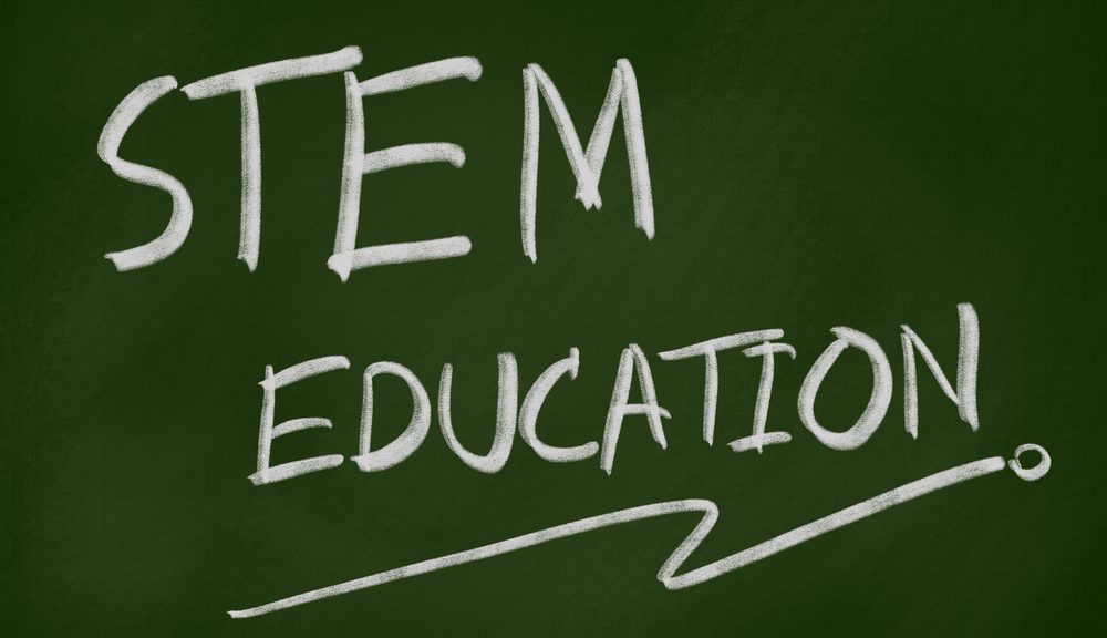 stem education chalkboard