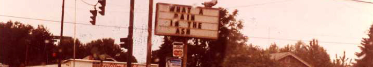 Image of letterboard sign with the phrase: What a pain in the ash. 