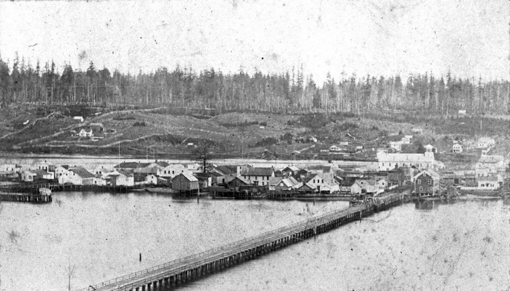 1860s Olympia WT - looking East across Budd Inlet