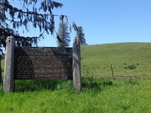 Willie Keil marker with Grave on top of hill