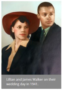 Photo of James and Lillian Walker on their wedding day