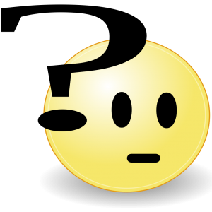 Photo of a puzzled emoticon (smiley face)