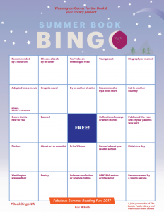 picture of a Bingo card.  Stars and moon for decoration